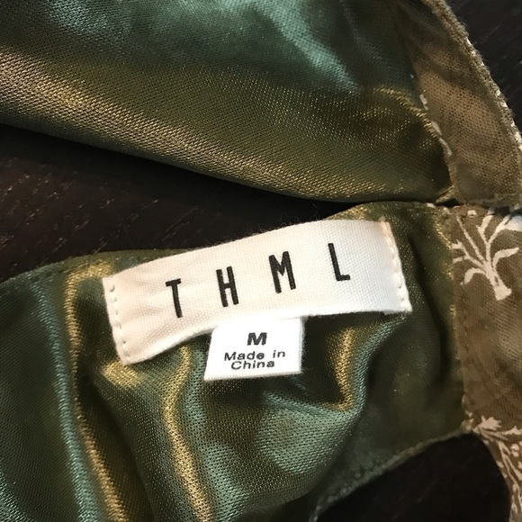 THML Halter Neck Sleeveless Embroidered Crochet Batik Print dress size M - Picture 10 of 12